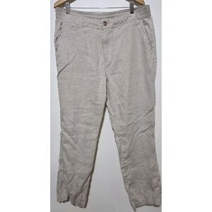 Panama Jack Mens Chino Linen Pants Beige XL Lightweight Beach Coastal Nautical